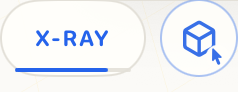 The Model footer with X-RAY and the cube-and-pointer Object Select control enabled.