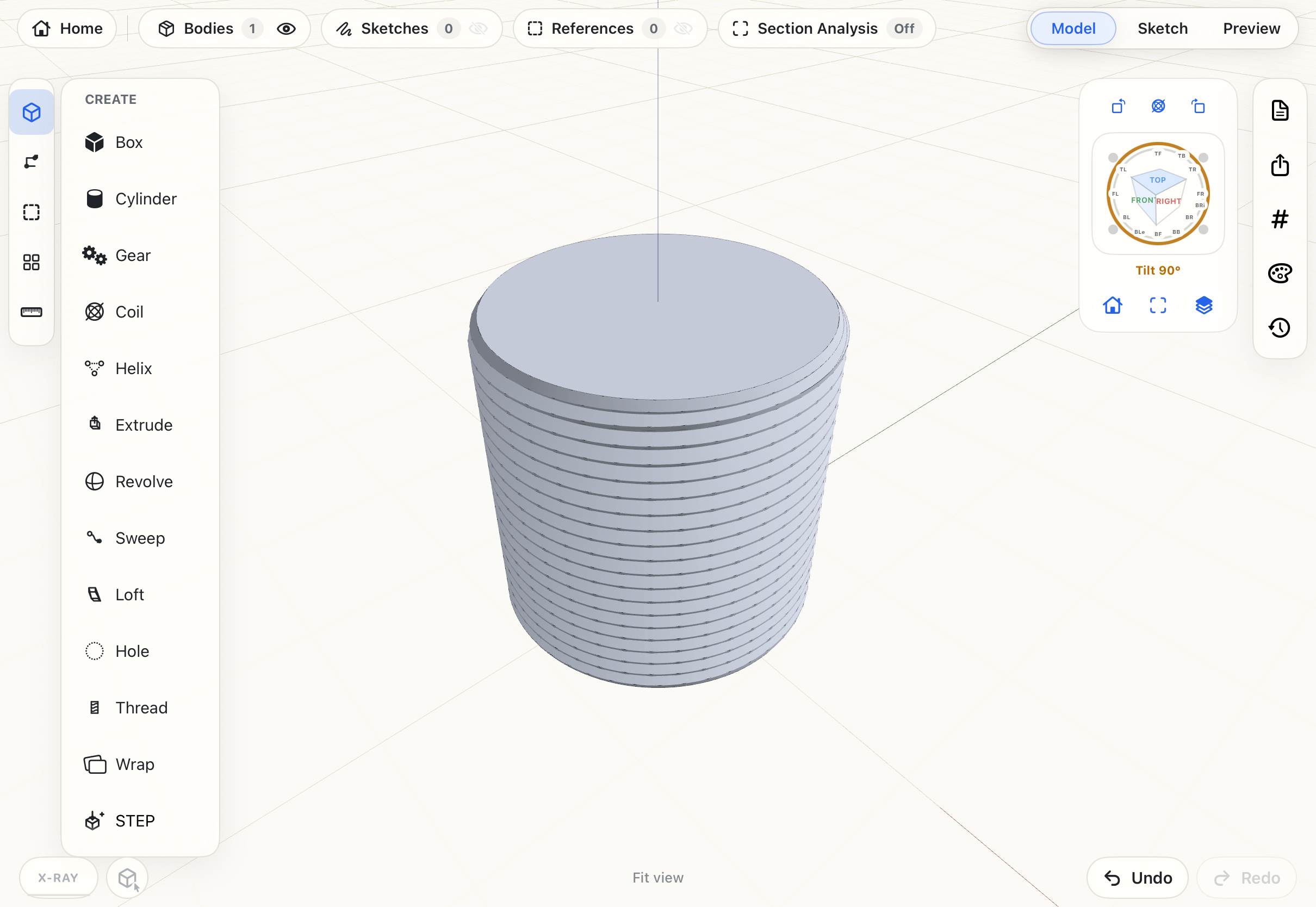 Applied physical helical geometry produced by the Modeled representation.